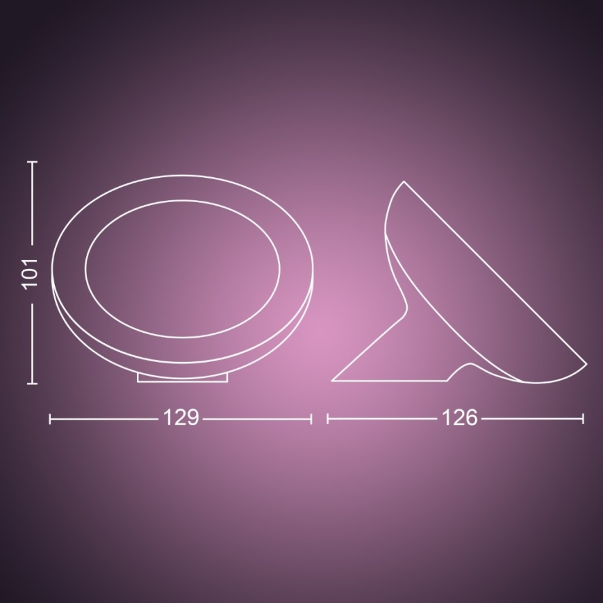 Philips - RGB LED reguliuojama stalinė lempa Hue BLOOM LED/7,1W/230V