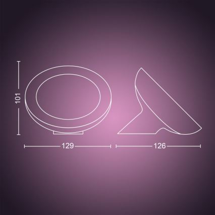 Philips - RGB LED reguliuojama stalinė lempa Hue BLOOM LED/7,1W/230V