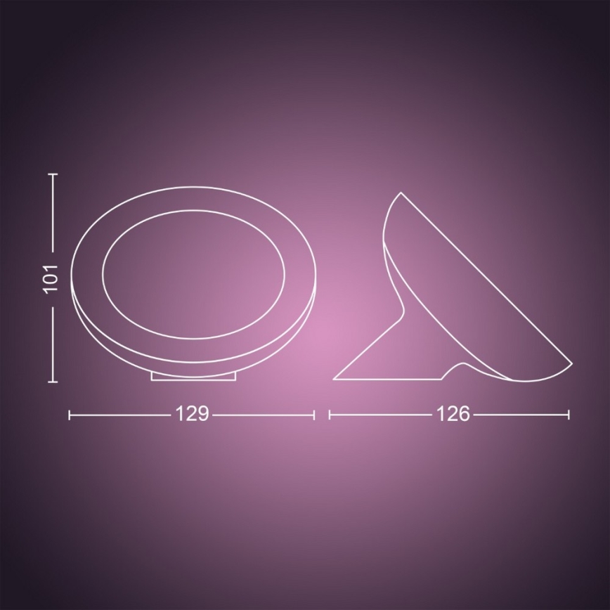 Philips - RGB LED reguliuojama stalinė lempa Hue BLOOM LED/7,1W/230V