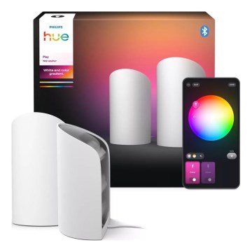 Philips - RINKINYS 2 vnt. LED RGBW Pritemdomas projektinis šviestuvas Hue PLAY LED/20W/230V 2000–6500K baltas