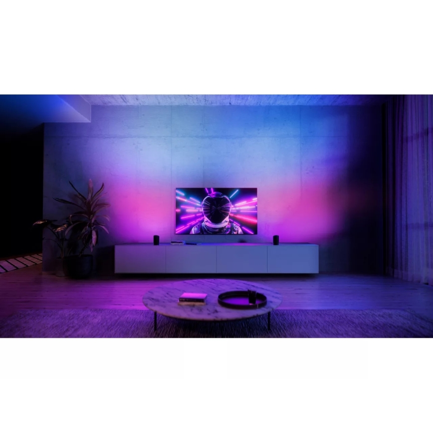 Philips - Komplektas 2x LED RGBW dimeriuojamas projektinis šviestuvas Hue PLAY LED/20W/230V 2000–6500K juodas
