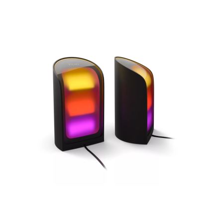 Philips - Komplektas 2x LED RGBW dimeriuojamas projektinis šviestuvas Hue PLAY LED/20W/230V 2000–6500K juodas