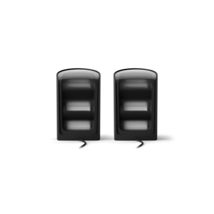 Philips - Komplektas 2x LED RGBW dimeriuojamas projektinis šviestuvas Hue PLAY LED/20W/230V 2000–6500K juodas