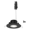 Philips - Rinkinys 3 vnt. dimeriuojamų įleidžiamųjų LED šviestuvų CILANTRO LED/5W/230V 4000K, juodos spalvos