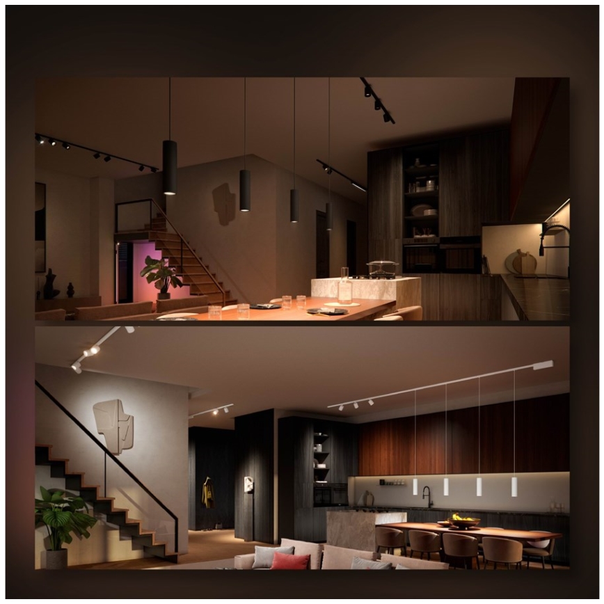 Philips - Komplektas 3 vnt. dimeriuojamas RGB LED pakabinamas šviestuvas ant troselio, skirtas Hue bėgelių sistemai PERIFO LED RGB/15,6W/230V 2000-6500K