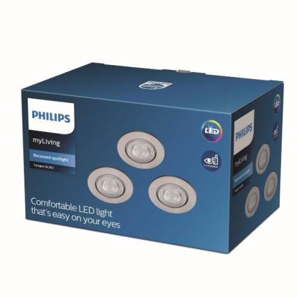 Philips - Rinkinys 3x LED Pakabinamas šviestuvas  LED/4.5W/230V 2,700K