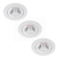 Philips - RINKINYS 3x LED Reguliuojamas įleidžiamas šviestuvas LED/5W/230V 2700K