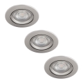 Philips - RINKINYS 3x LED Reguliuojamas įleidžiamas šviestuvas LED/5W/230V 2700K