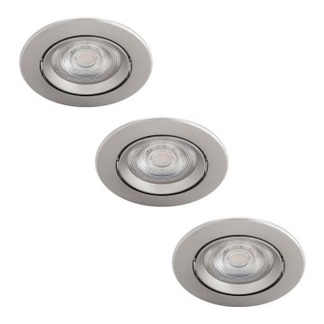 Philips - RINKINYS 3x LED Reguliuojamas įleidžiamas šviestuvas LED/5W/230V 2700K