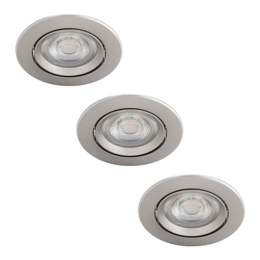 Philips - RINKINYS 3x LED Reguliuojamas įleidžiamas šviestuvas LED/5W/230V 2700K