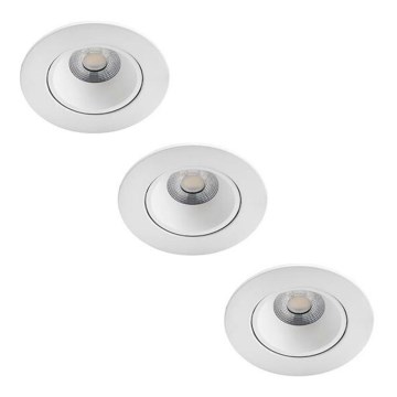 Philips - RINKINYS 3x LED Reguliuojamas vonios įleidžiamas šviestuvas ABROSA LED/9W/230V IP44