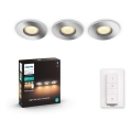 Philips - RINKINYS 3x LED reguliuojamas vonios kambario šviestuvas Hue ADORE 1xGU10/5W/230V IP44 + nuotolinio valdymo pultas