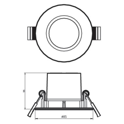 Philips - RINKINYS 3x LED Reguliuojamas vonios šviestuvas DIVE LED/5W/230V IP65