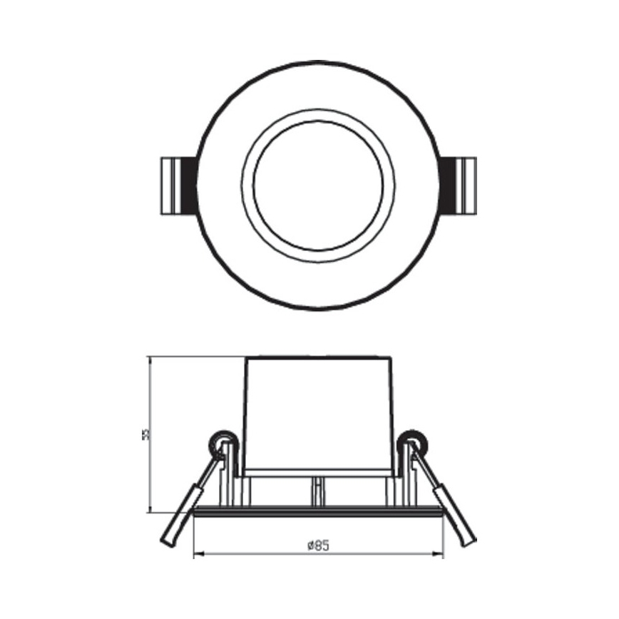 Philips - RINKINYS 3x LED Reguliuojamas vonios šviestuvas DIVE LED/5W/230V IP65
