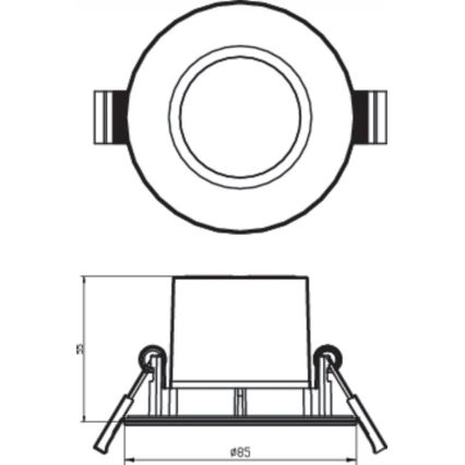 Philips - RINKINYS 3x LED Reguliuojami vonios šviestuvai LED/5W/230V 2,700K IP65