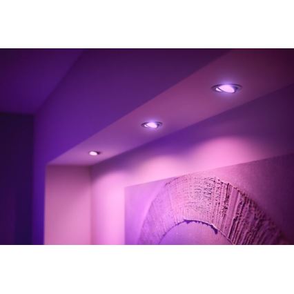 Philips - RINKINYS 3x LED RGB Reguliuojamas įleidžiamas šviestuvas Hue CENTURA 1xGU10/5,7W/230V 2000-6500K