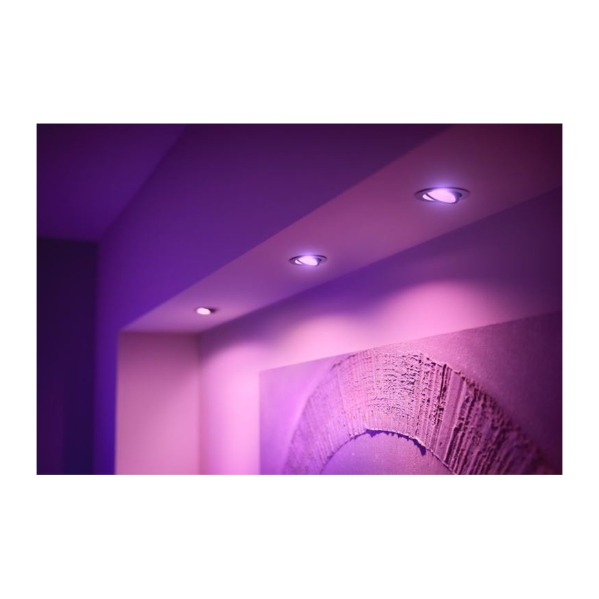 Philips - RINKINYS 3x LED RGB Reguliuojamas įleidžiamas šviestuvas Hue CENTURA 1xGU10/5,7W/230V 2000-6500K