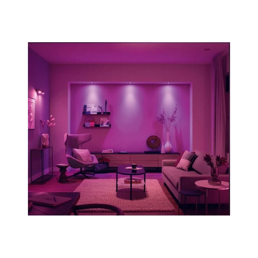 Philips - RINKINYS 3x LED RGB Reguliuojamas įleidžiamas šviestuvas Hue CENTURA 1xGU10/5,7W/230V 2000-6500K