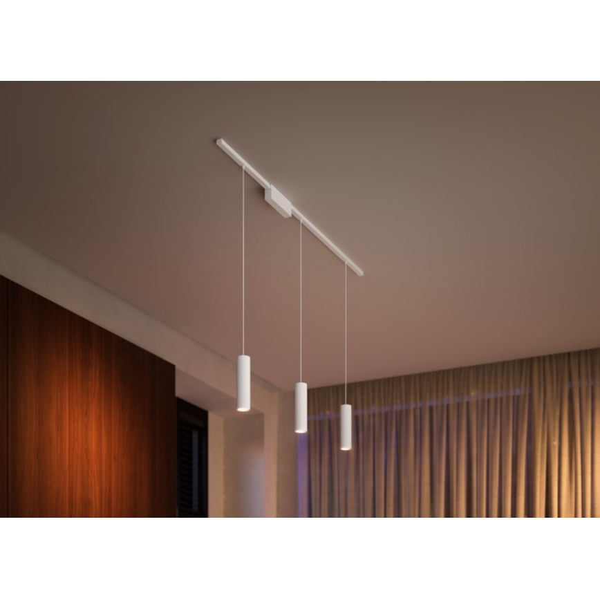 Philips - RINKINYS 3x LED RGB Reguliuojamas pakabinamas sietynas bėgių sistemai Hue PERIFO LED RGB/15,6W/230V 2000-6500K