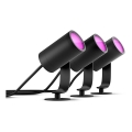 Philips - RINKINYS 3x LED Taškinis šviestuvas Hue LILY 3xLED/8W/230V IP65