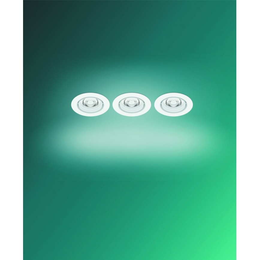 Philips -RINKINYS 3xLED Reguliuojamas įleidžiamas šviestuvas IMPALA Warm Glow LED/6W/230V