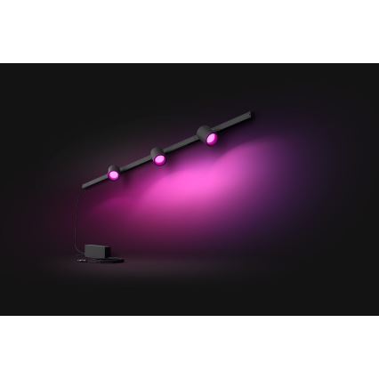 Philips-RINKINYS 3xLED RGB Reguliuojamas šviestuvas bėgių sistemai Hue LED RGB/15,6W/230V