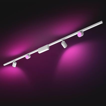 Philips  - RINKINYS 4xLED RGB Reguliuojamas šviestuvas bėgių sistemai Hue PERIFO LED RGB/20,8W/230V 2000-6500K