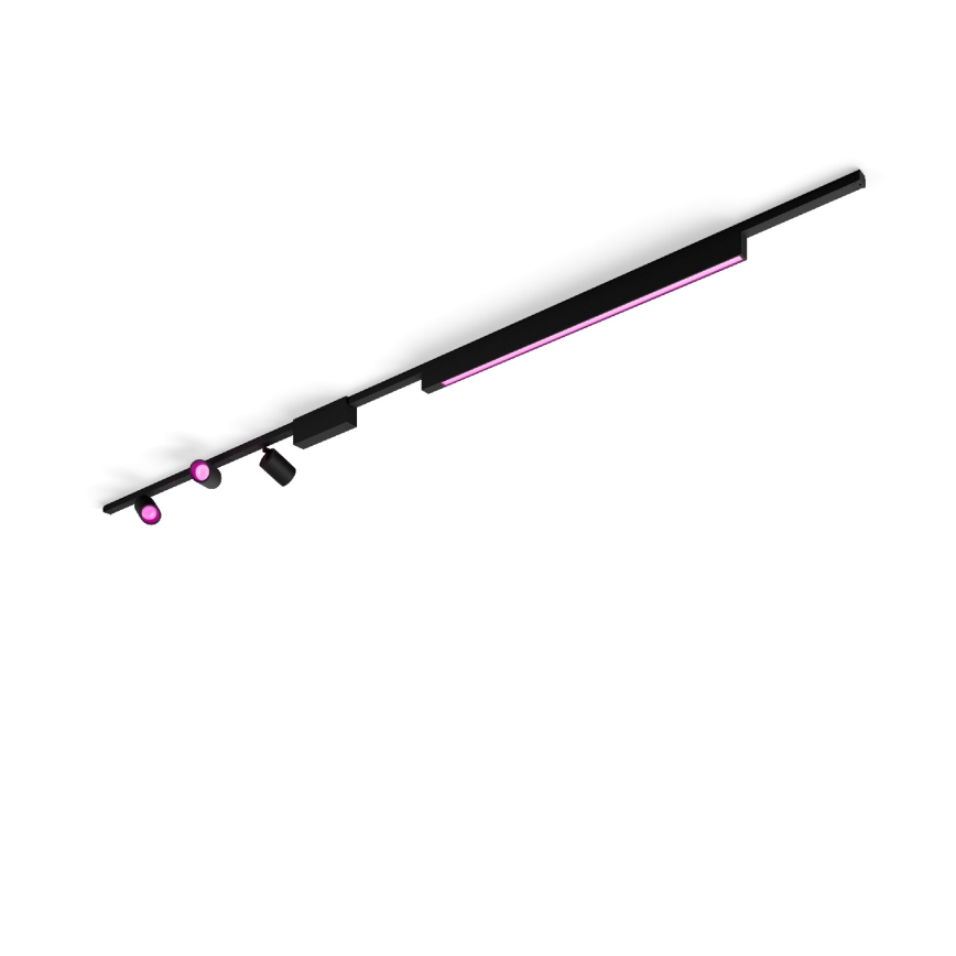 Philips - RINKINYS 4x LED RGB Reguliuojamas šviestuvas bėgių sistemai Hue PERIFO LED RGB/44,6W/230V 2000-6500K