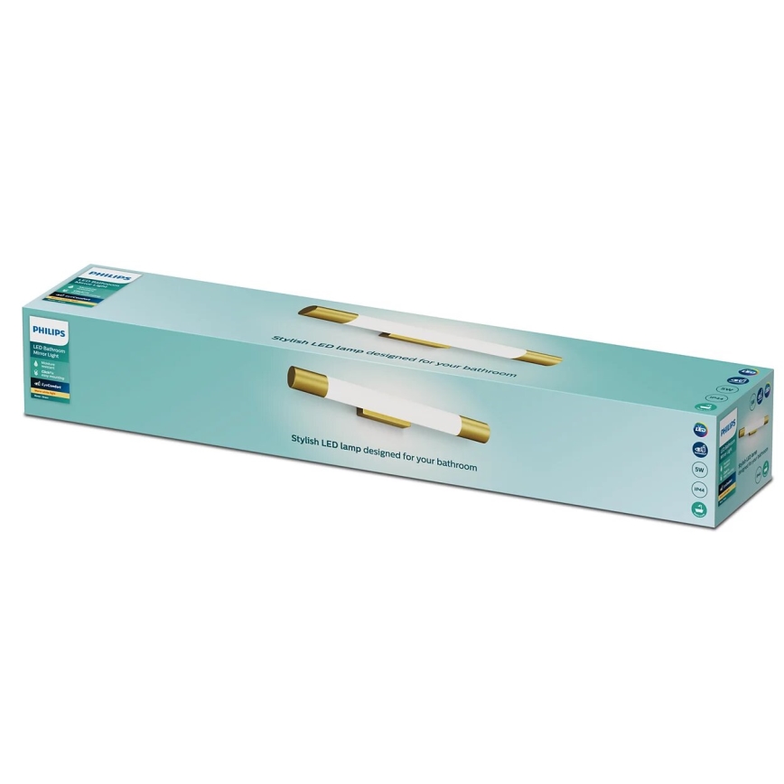Philips - Vonios veidrodžio apšvietimas ROVER LED/5W/230V IP44 žalvaris