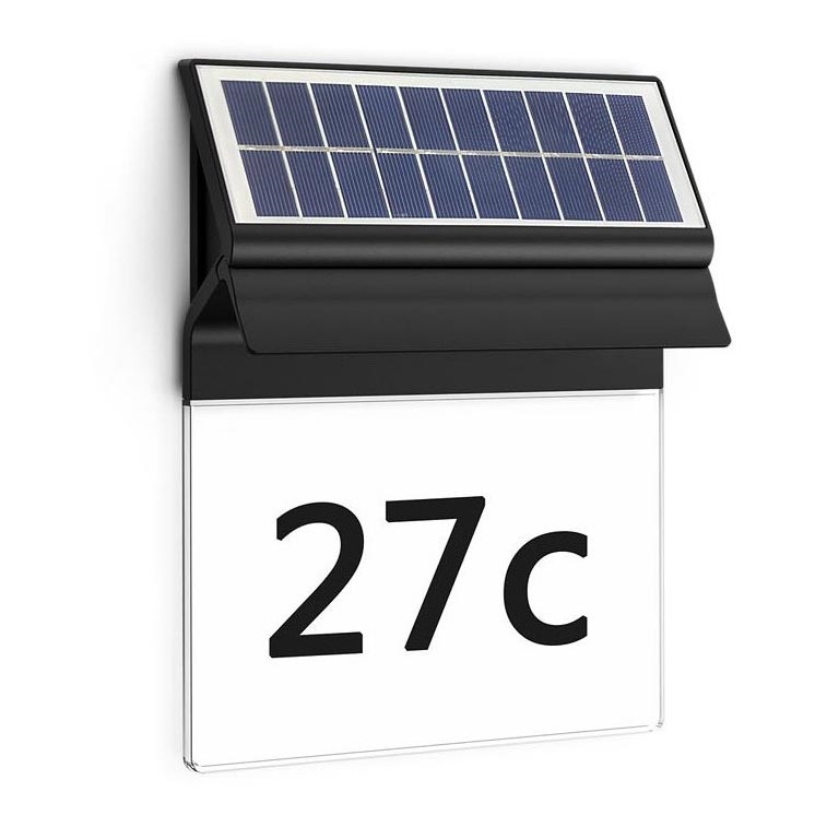 Philips - Saulės energija įkraunamas LED namo numeris ENKARA LED/0,2W/3,7V 1800 mAh IP44