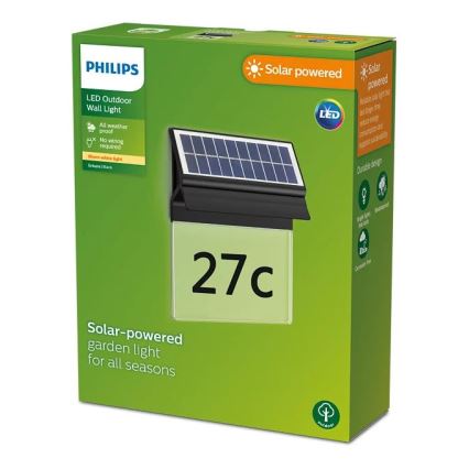 Philips - Saulės energija įkraunamas LED namo numeris ENKARA LED/0,2W/3,7V IP44