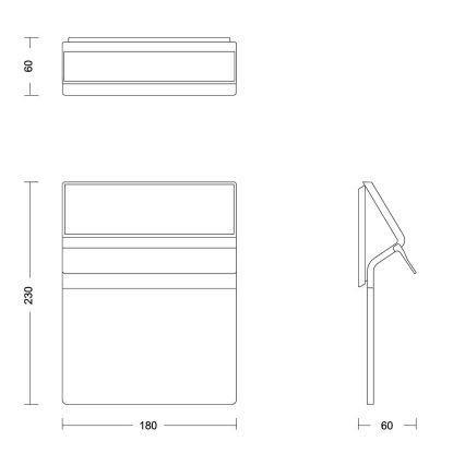 Philips - Saulės energija įkraunamas LED namo numeris ENKARA LED/0,2W/3,7V IP44