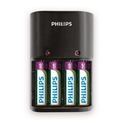 Philips SCB1490NB/12 - Baterijų įkroviklis MULTILIFE 4xAA 2100 mAh 230V