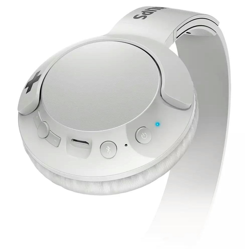 Philips SHB3075WT/00 – Baltos belaidės ausinės su Bluetooth.