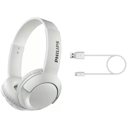 Philips SHB3075WT/00 – Baltos belaidės ausinės su Bluetooth.