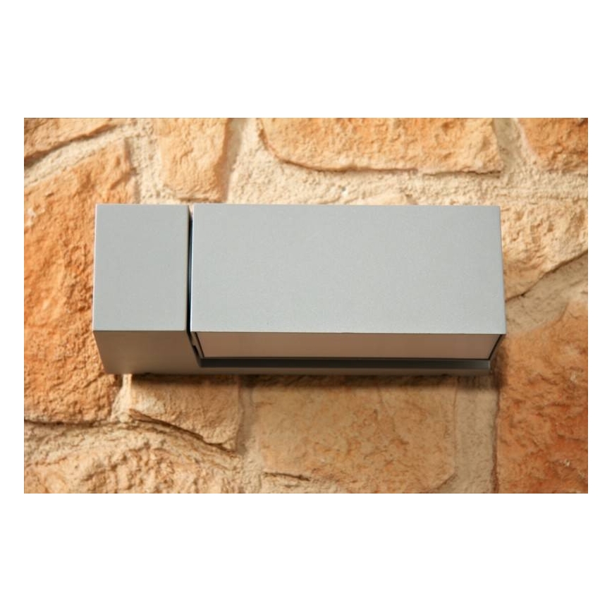 Philips - Sieninis lauko šviestuvas BORDER 1xE27/23W/230V IP44 pilkas