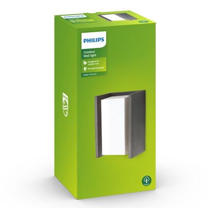 Philips - Sieninis lauko šviestuvas BRIDGE 1xE27/15W/230V IP44