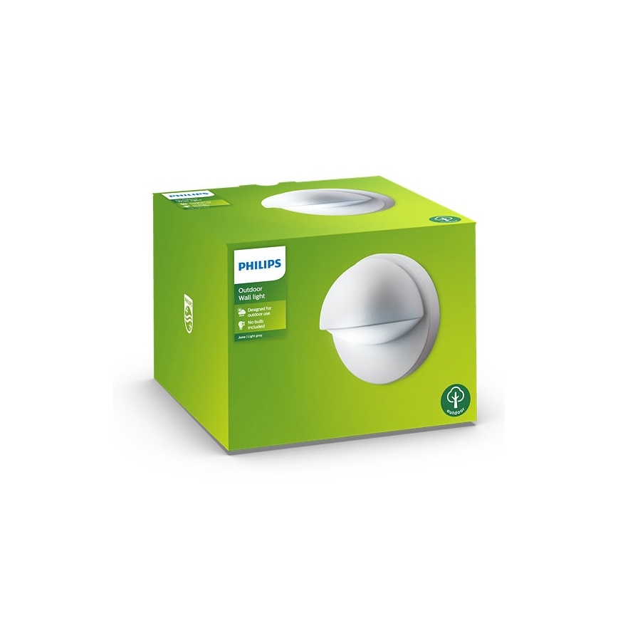 Philips - Sieninis lauko šviestuvas  JUNE 1xE27/12W/230V IP44