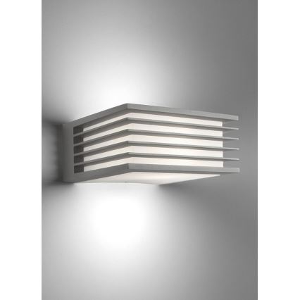 Philips - Sieninis lauko šviestuvas SHADES 1xE27/15W/230V IP44 pilkas