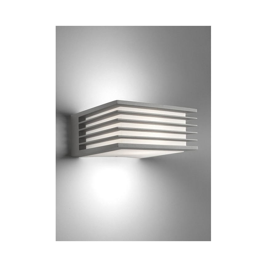 Philips - Sieninis lauko šviestuvas SHADES 1xE27/15W/230V IP44 pilkas
