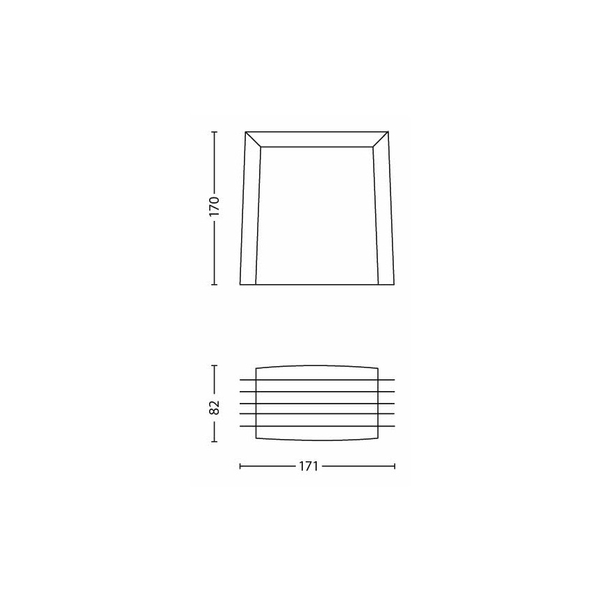 Philips - Sieninis lauko šviestuvas SHADES 1xE27/15W/230V IP44 pilkas