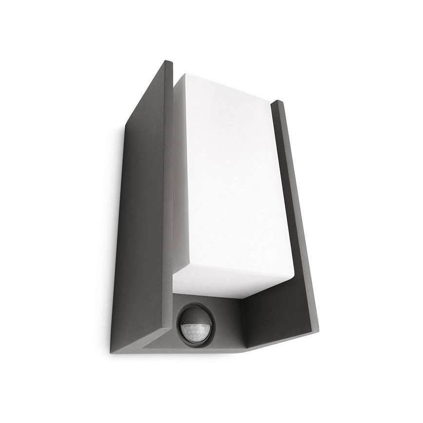 Philips - Sieninis lauko šviestuvas su jutikliu BRIDGE 1xE27/15W/230V IP44