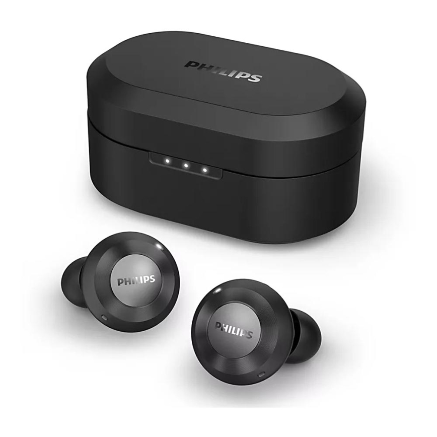 Philips TAT8505BK/00 - Belaidės ausinės IPX4 2x 55 mAh + 560 mAh juoda