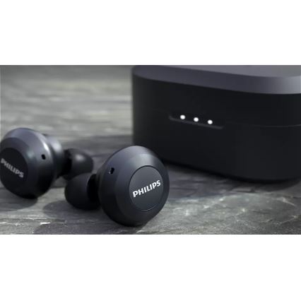 Philips TAT8505BK/00 - Belaidės ausinės IPX4 2x 55 mAh + 560 mAh juoda