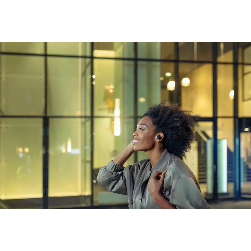 Philips TAT8505BK/00 - Belaidės ausinės IPX4 2x 55 mAh + 560 mAh juoda