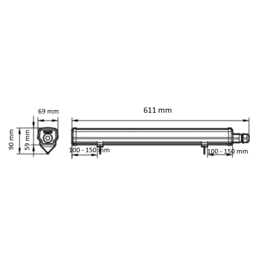 Philips - Techninis LED fluorescencinis šviestuvas LEDINAIRE LED/15W/230V 60 cm IP66