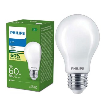 Philips ULTRAEFFICIENT A60 LED lemputė E27/4W/230V 3000K