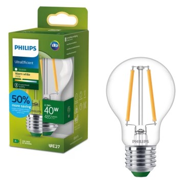 Philips ULTRAEFFICIENT VINTAGE LED lemputė A60 E27/2,3W/230V 2700K