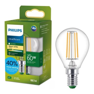 Philips ULTRAEFFICIENT VINTAGE LED lemputė P45 E14/3,8W/230V 2700K
