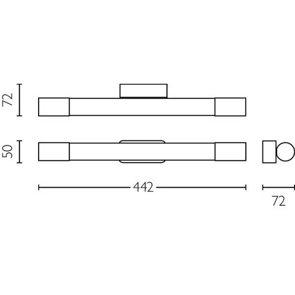 Philips - Vonios veidrodžio apšvietimas ROVER LED/5W/230V IP44 juoda